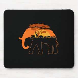Elephant Africa Animals Trees Earth Day Mouse Mat