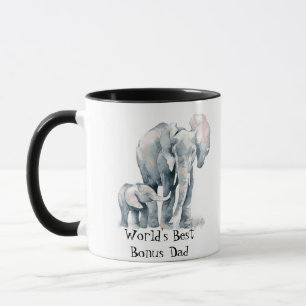 Elephant African Animal World's Best Bonus Dad Mug