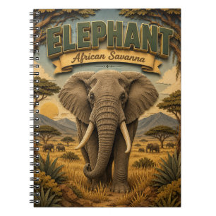 Elephant African Savanna POPCUT Notebook