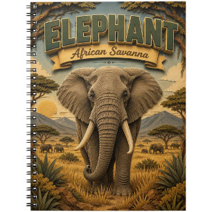 Elephant African Savanna POPCUT Notebook