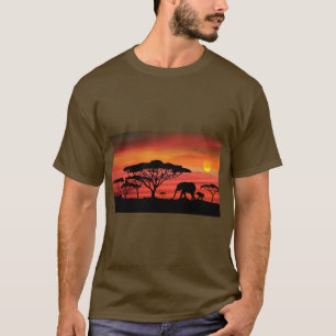 Elephant African Sunset T-Shirt