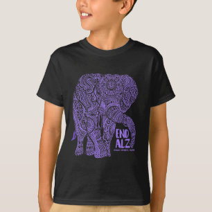 Elephant Alzheimerheimer Awareness Apparel And Gif T-Shirt