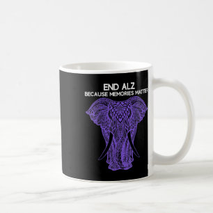 Elephant Alzheimerheimer Awareness Apparel End Coffee Mug