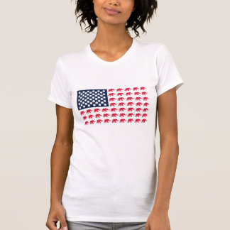 Elephant America Flag T-Shirt