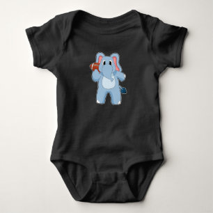 Elephant American Football Baby Bodysuit