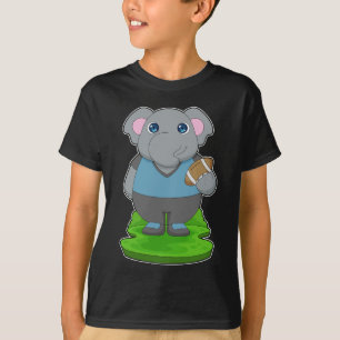 Elephant American Football Sports T-Shirt