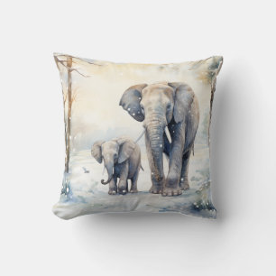 Elephant and Baby Cushion