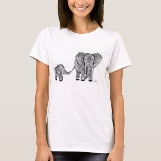 Elephant and baby tee
