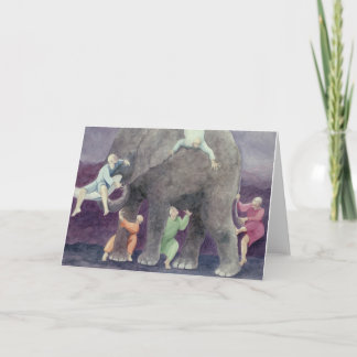 Elephant and Blind Men Card