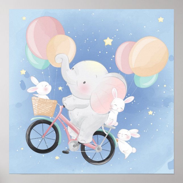 Elephant And Bunnies  Poster (Front)