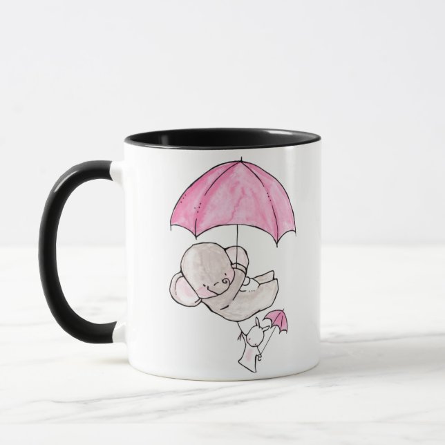 Elephant and Bunny Coffee Mugs (Left)