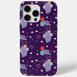 Elephant and Bunny Space Balloon Ride   Whimsical  iPhone 15 Pro Max Case