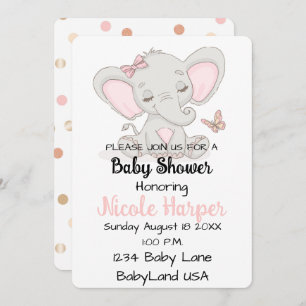 Elephant and Butterfly Holiday Card