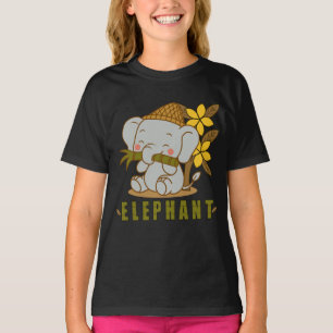 elephant and champa flower T-Shirt