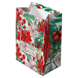 Elephant and Deer Customise Text and Name Medium Gift Bag