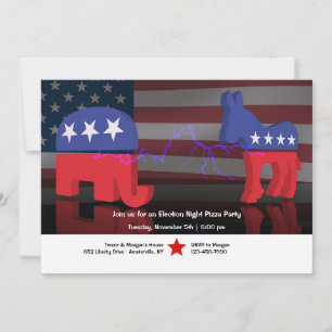 Elephant and Donkey Election Invitations