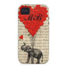 Elephant and heart balloon with monogram