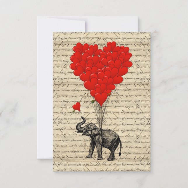 Elephant and heart shaped balloons (Front)