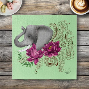 Elephant and Henna Jigsaw Puzzle