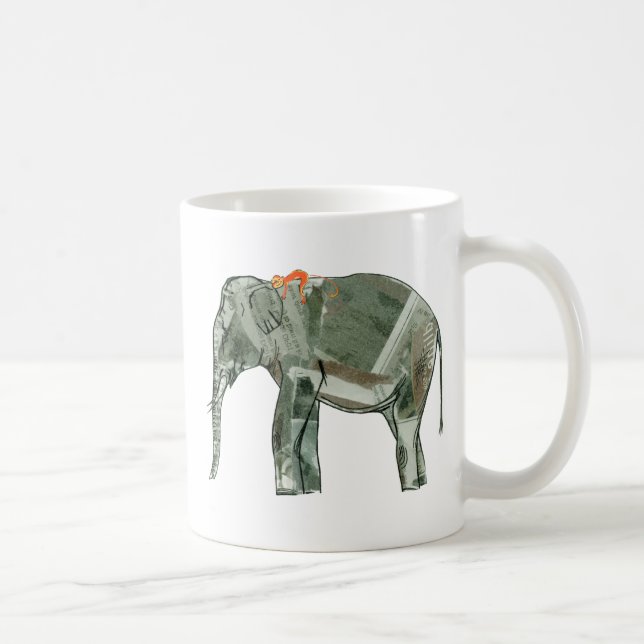 Elephant and monkey coffee mug (Right)