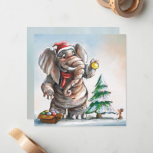Elephant and Mouse Card - by Monika Marzec