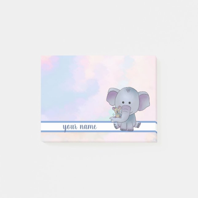 Elephant and Mouse Post-it Notes (Front)