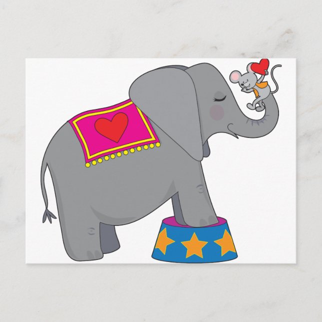Elephant and Mouse Postcard (Front)
