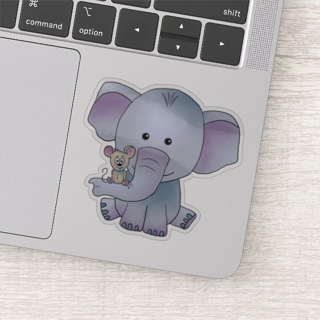 Elephant and mouse sticker (Detail)