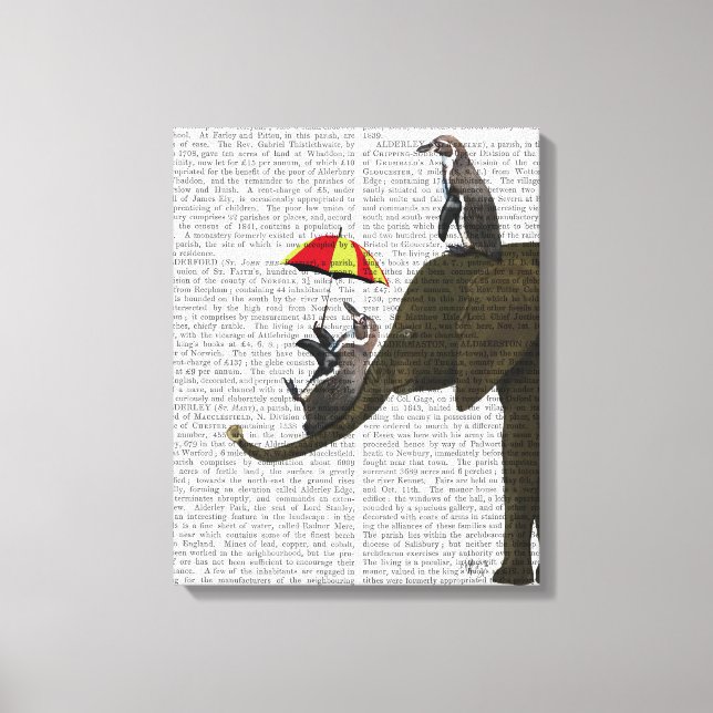 Elephant and Penguin Canvas Print (Front)