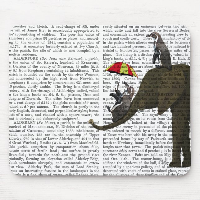 Elephant and Penguin Mouse Mat (Front)