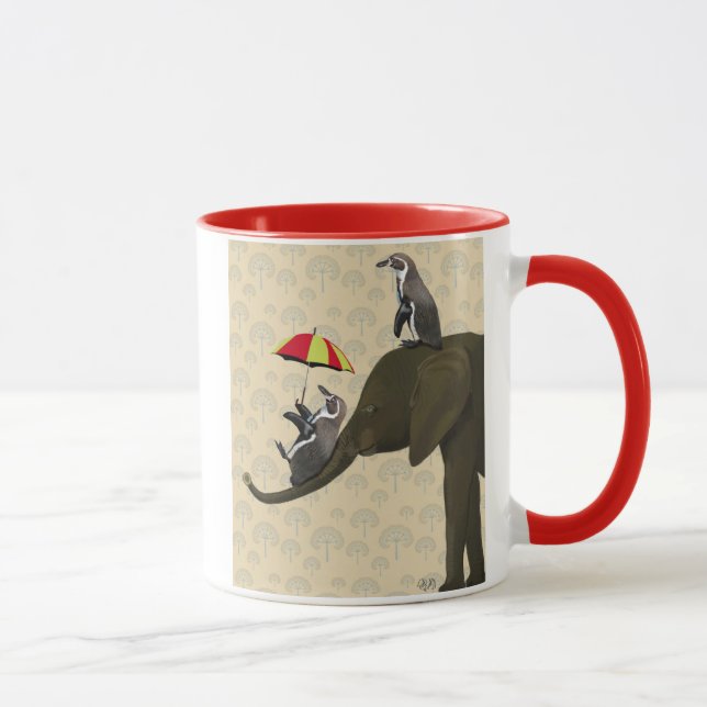 Elephant and Penguins Mug (Right)