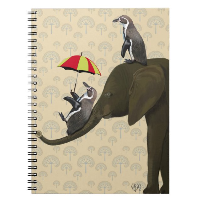 Elephant and Penguins Notebook (Front)