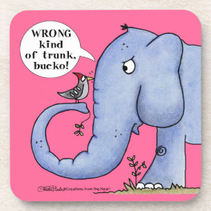 Elephant and Woodpecker Misunderstanding Coaster