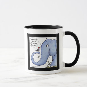 Elephant and Woodpecker Misunderstanding Mug