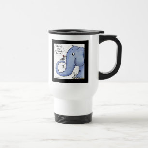 Elephant and Woodpecker Misunderstanding Travel Mug
