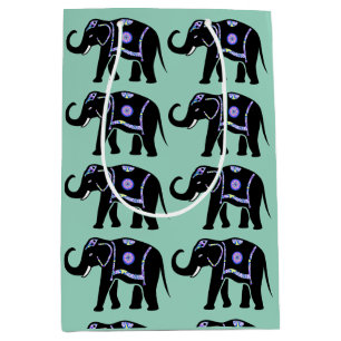 Elephant Animal Abstract Decorative Patterns Medium Gift Bag
