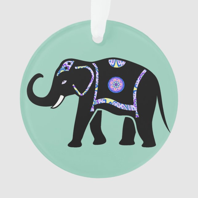 Elephant Animal Abstract Decorative Patterns Ornament (Front)