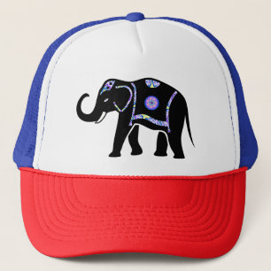 Elephant Animal Abstract Decorative Patterns Trucker Hat