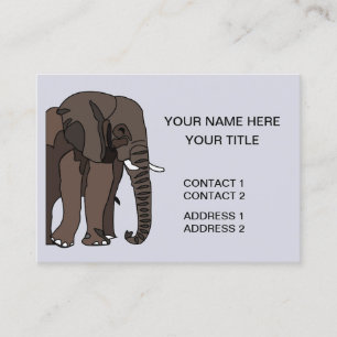 Elephant Animal Art Business Card
