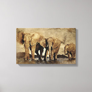 Elephant Animal Art Canvas Print