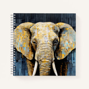 Elephant Animal Art Decor Paint Mosaic Notebook