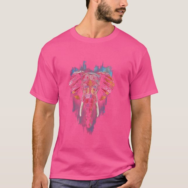 Elephant Animal Lover Funny Gift T-Shirt (Front)