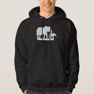 Elephant Animal Motif Silhouette Africa Safari Imp Hoodie