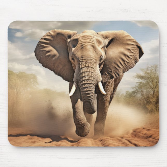Elephant Animal Nature Majestic Wild Mouse Mat (Front)