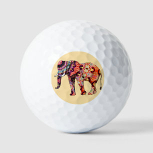 Elephant Animal Traditional Chinese Patterns  Golf Balls