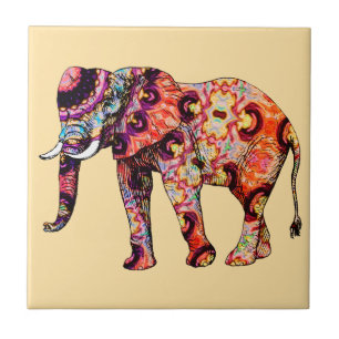 Elephant Animal Traditional Chinese Patterns Tile