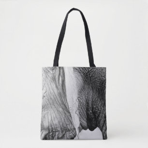 Elephant animal wildlife skin tote bag