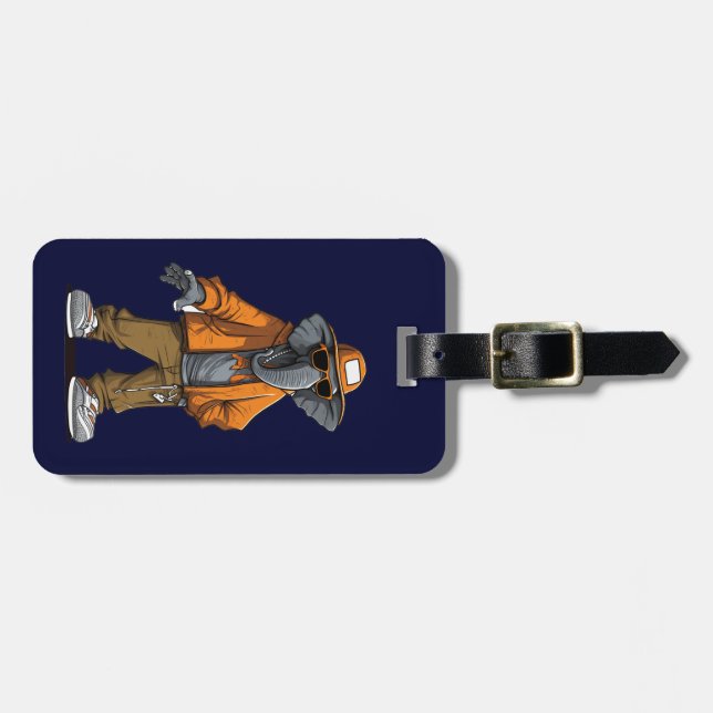 Elephant Animals Fashionable Luggage Tag (Front Horizontal)