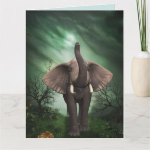 ELEPHANT ART BIRTHDAY CARD