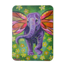 Elephant art decorative magnet